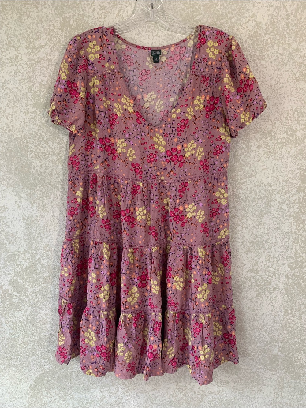 Wild Fable Floral Mini Dress Short Sleeve M Lightweight Flowy